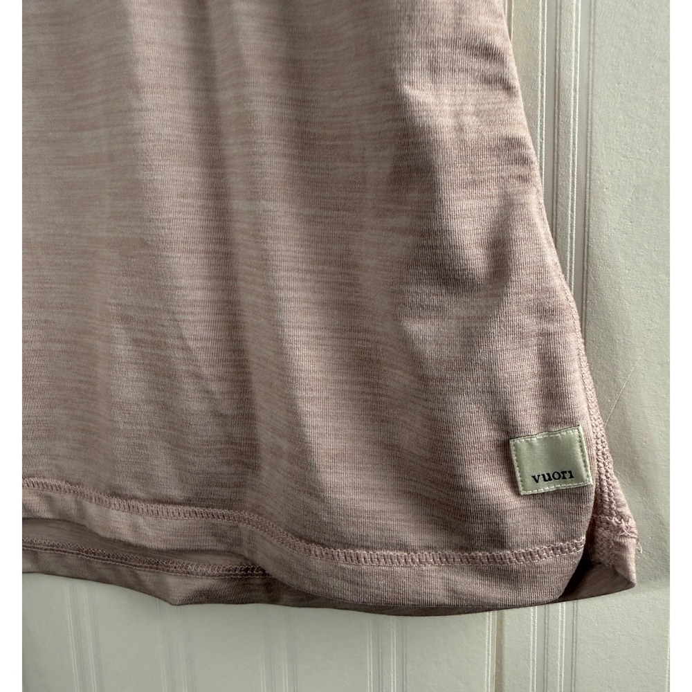 Vuori Lux Performance Tank Top Heather Dusty Rose Pink Racerback Yoga Small - Picture 4 of 5